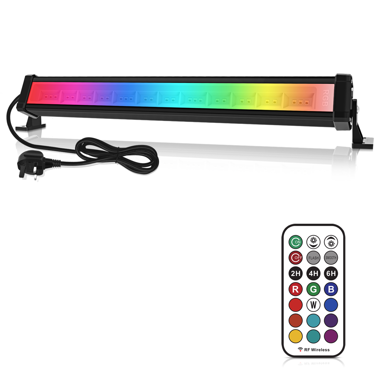 RGB Light Bar Linke 42W Led Wall Washer Light Disco Lights 3350LM Extremely Bright Adjustable Remote Control RGB Lights for Bar DJ Party Stage Garden BBQ Halloween Christmas Festival Decorative Light 2 Pack